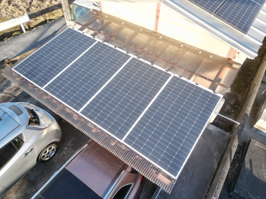 カーポート屋根 太陽光パネル設置