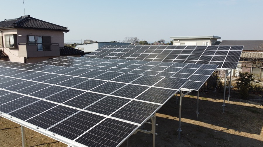 大型野立て太陽光発電 施工事例
